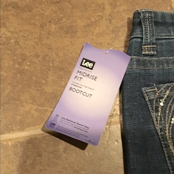 Lee Slender Secrets Stretch Jeans Bootcut Size 8 Short Mid-rise Fit - Picture 14 of 16